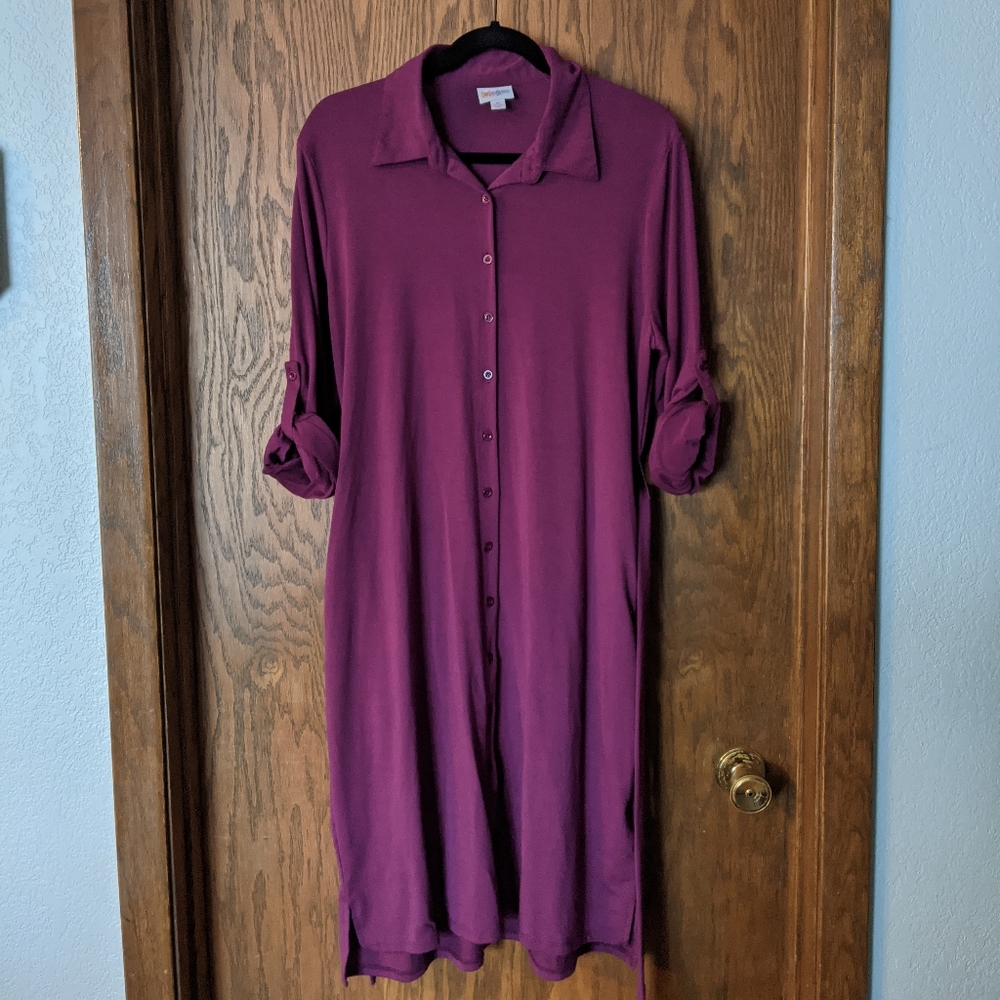 Lula Roe Ellie Button Down Dress